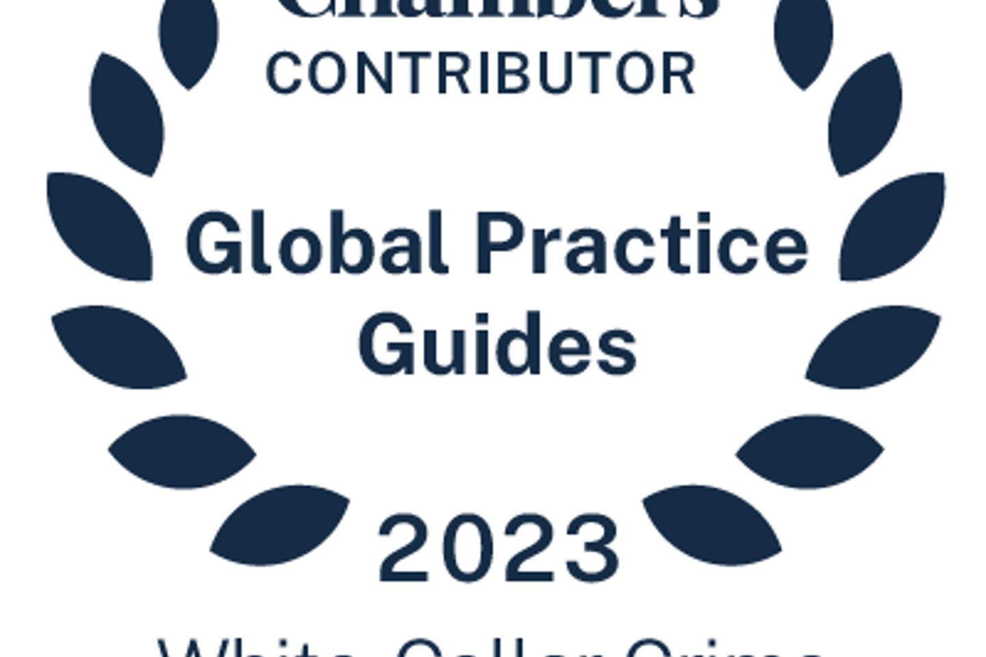 Chambers GPG WHITE COLLAR CRIME Badge 2023 Contrib Small